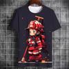Fireman Cartoon Animation Pattern Summer Print Boy T-Shirt Fashion Sunshine O Collar Comfortable Casual Short Sleeve New Top