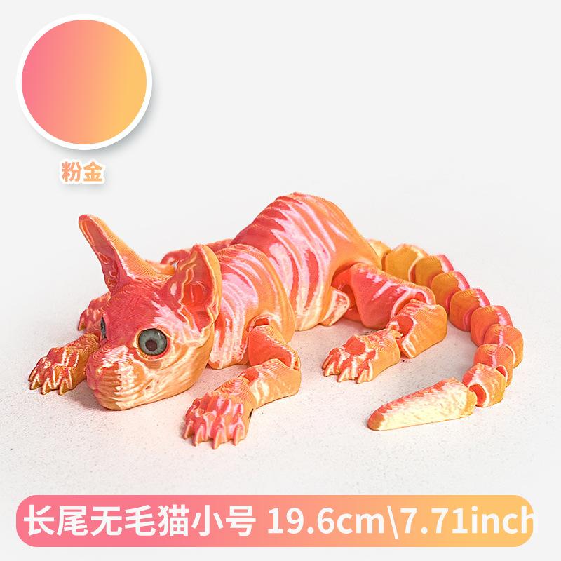 3D Printed Sphynx Cat Figurine Cute Hairless Cat Sculpture Modern Home Decoration Ornaments Creative Gifts For Cat Lovers Toy