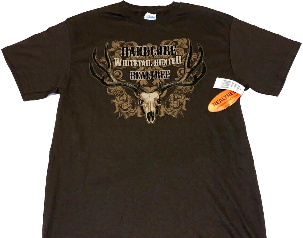Редкий! Винтажная футболка Realtree Hardcore для охоты на белохвостого оленя 2010-х годов Новая! Новая с биркой MED Унисекс Футболка