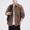 New Striped Shirt Men's Long-sleeved Tops Fashionable Versatile Shirt