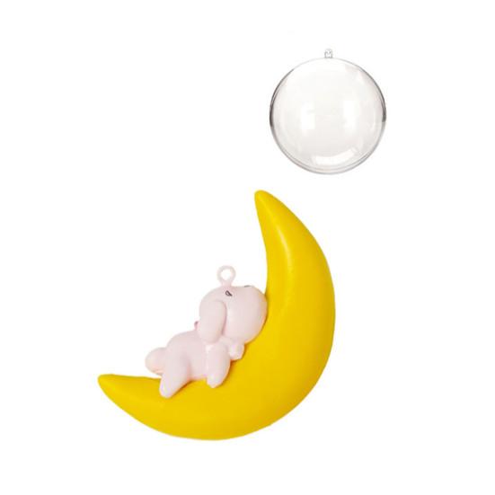 Floating Moon Bear Ornament Cute Mini Moon Bear Fish Tank Accessory for Underwater Landscape Aquarium Decoration