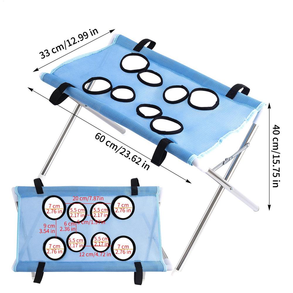 Portable Pet Grooming Bath Suspended Bed Frame With Brackets Breathable Washable Mesh Foldable Storage Pet Bath Drying Rack