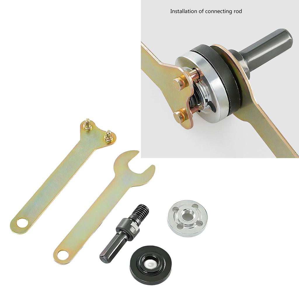 Комплект переходника от электрической дрели к угловой шлифовальной машине, адаптер для шлифовального соединения с шатуном для полировки и отрезного диска