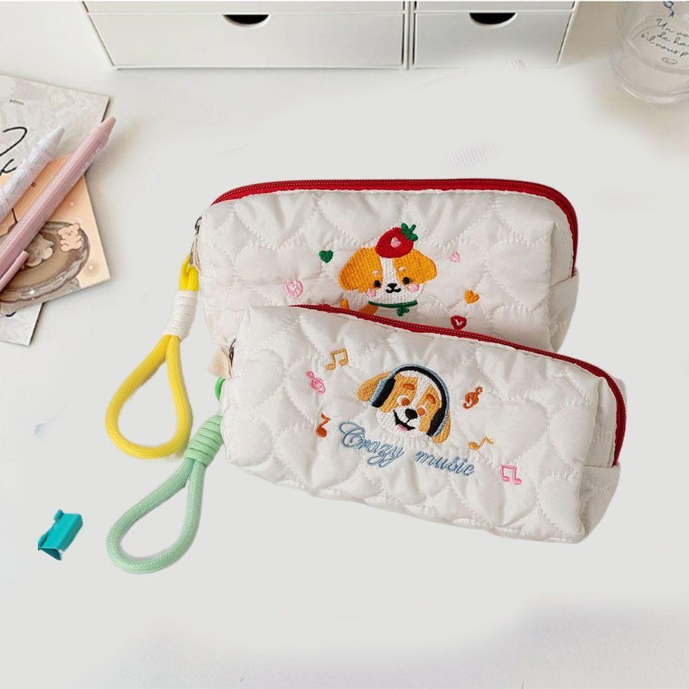 Ins Style Dog Pen Bag Large Capacity Puppy Cosmetic Bag Cute Student Stationery Bag Student