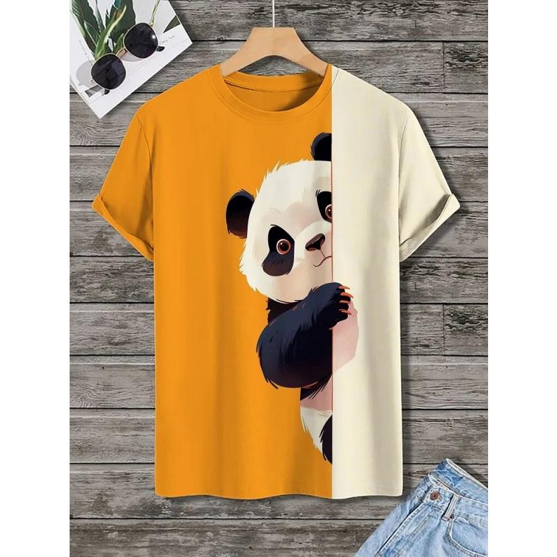 Милая футболка с рисунком выдры, кошки, панды, для мужчин, забавные футболки с 3D-принтом в виде животных, повседневные футболки с коротким рукавом и круглым вырезом, уличные спортивные футболки