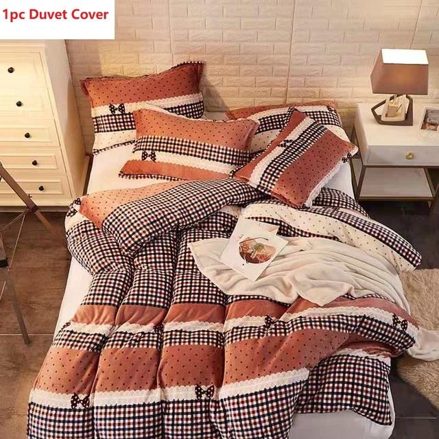 Зимний утолщенный теплый короткий плюшевый пододеяльник King Double Queen Size двухсторонний коралловый флис пододеяльник не включает наволочку