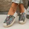 Fashion Comfortable and Versatile Ethnic Style Slip-on Canvas Shoes for Women Spring and Autumn New Cloth Shoes Breathable Single Shoes