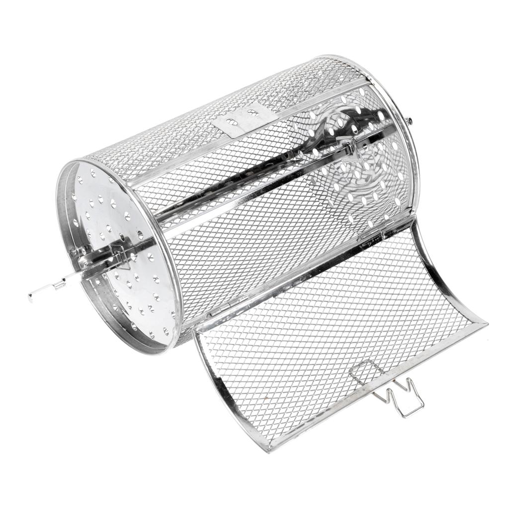 2Pcs Stainless Steel Rotating Cage Kitchen Roasting Tool Universal Grilled Cage Bbq Tools Nuts Roasting Baking Tool Oven French