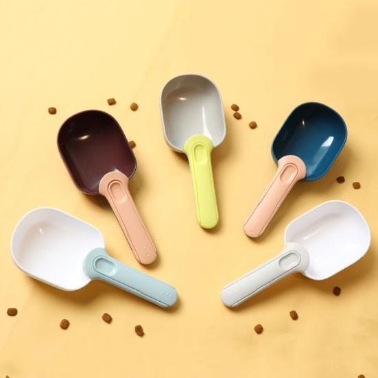 Лопата для корма для собак Эргономичный дизайн Большая емкость Зажим для сумки из АБС-пластика Корм ​​для домашних животных