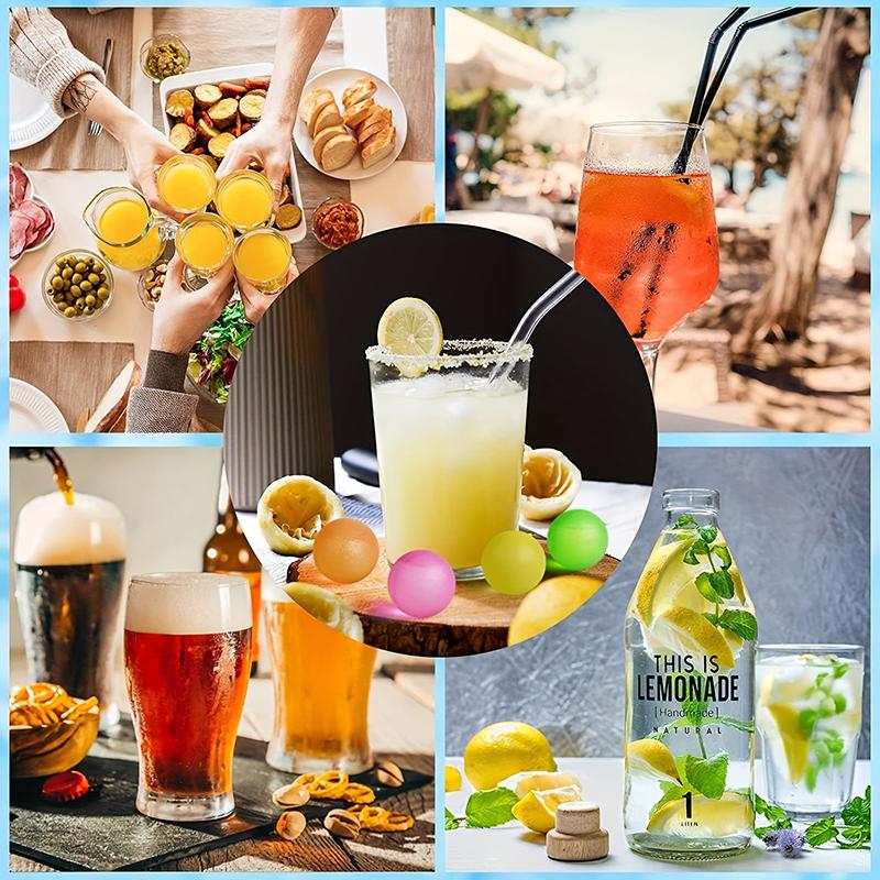 24Pcs/Set Whisky Reusable Ice Cube The Summer Wear-Resistant Rocks Whiskey Cubes Plastic Colored Balls Accessories