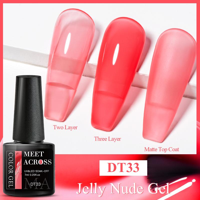 7 мл желейный гель-лак телесного цвета, полупрозрачный розовый молочно-белый гель для ногтей, маникюрный УФ-светодиодный полуперманентный лак для ногтей