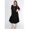 Half Sleeve Midi Length Women's Dress Made In Turkey