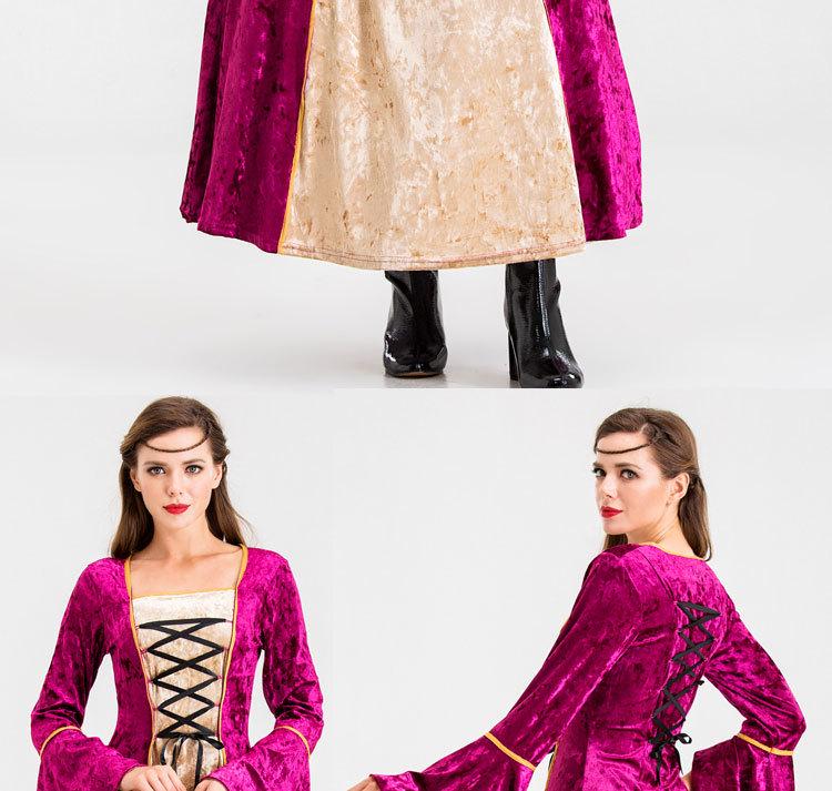2019 European Retro Court Long Dress – Luxury Halloween Queen Costume Role Play Princess Outfit