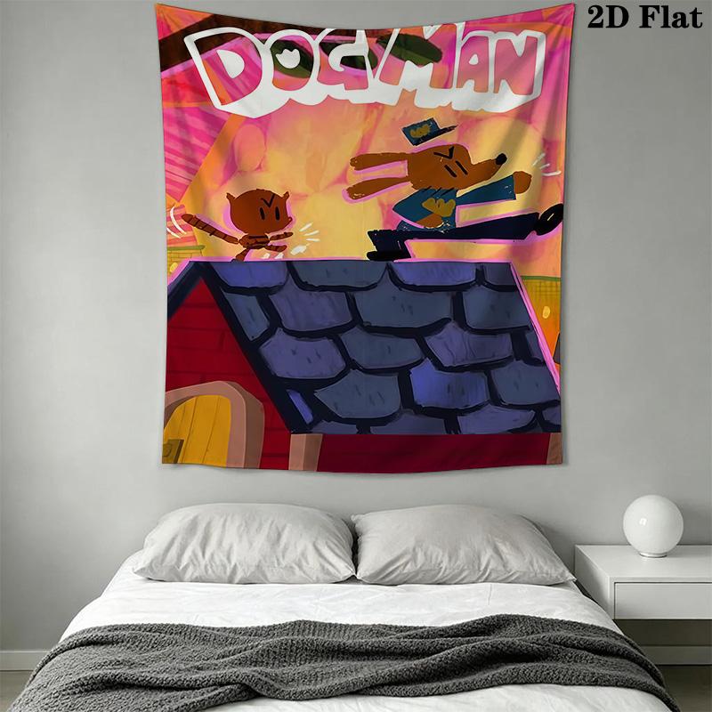 Dog Man Part Dog Part Man All Hero Tapestry Wallmounted Background Cloth Home Decor Soft Christmas Gift