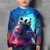 Children's Clothing Boy T-shirt Long Sleeved Cartoon Animal 3D Printed Fun Top