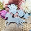2pcs/set Elephants And Horse Die Cuts For Card Making, Cutting Dies, Metal Die Cutting Mold, Scrapbooking Dies, Etched Embossing Stencil For Crafts