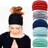 Nonslip Elastic Wide Sports Headband Turban Running Headwrap Stretch Hair Band Fold Yoga Hairband