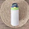 12oz Sublimation Straight Sippy Cup Flip Top Kids Bottle Stainless Steel Double Wall Water Tumbler With Straw Sippy Bottle