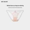 Mybody Women's Sexy Lace Mesh Low-Rise Briefs