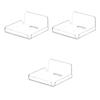 4pcs Wall Shelves Clear Acrylic Floating Shelf Small Security Camera Wall Mount Stand Adhesive Hanging Shelves for Speaker Plant