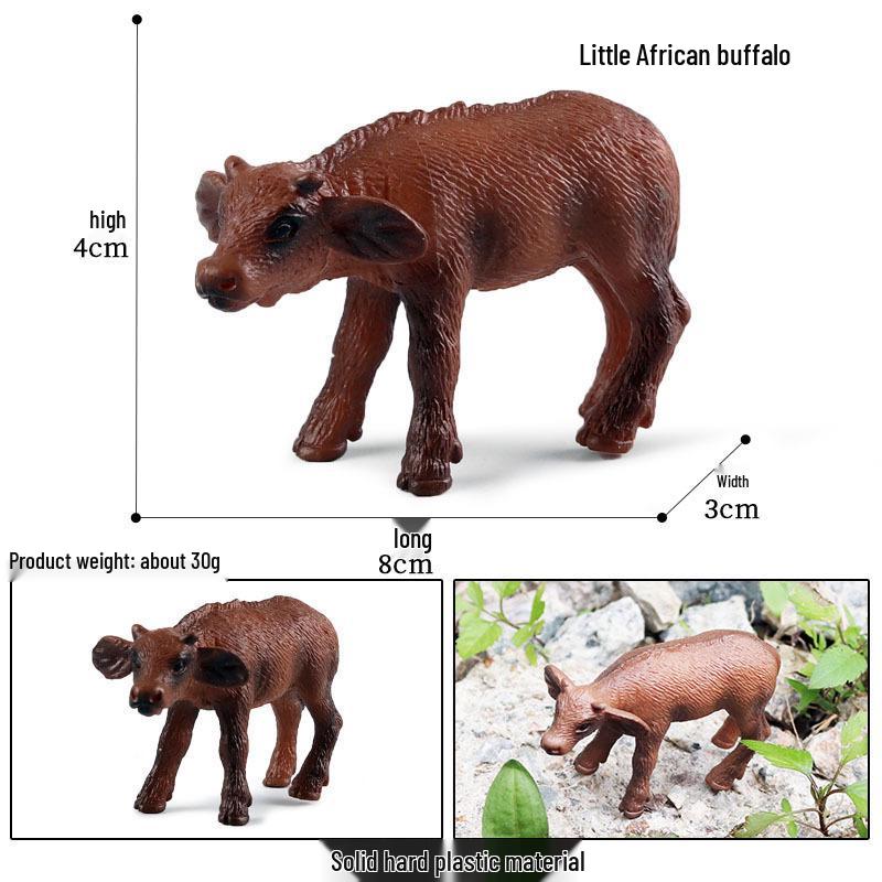 Cognitive Animal Model Toy: Dairy Cow, Buffalo, Yellow Cattle, Rhinoceros, Simmental Bull