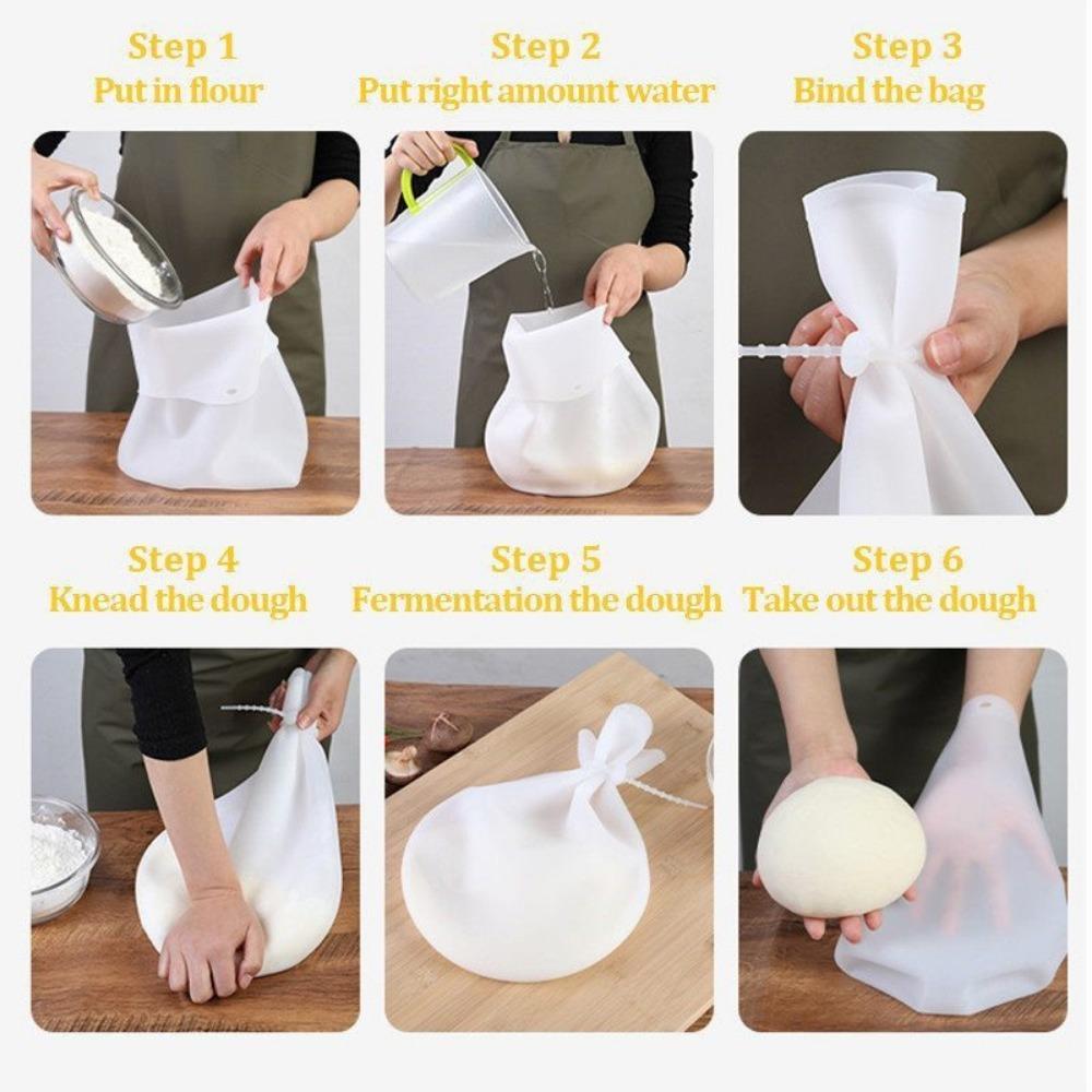 Silicone Kneading Dough Bag Kitchen Pastry Bag Food Grade Material Versatile Dough Mixer for Bread Pastry Pizza Tortilla Flour