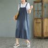 2025 лето новая ретро ветрозащитная старая хлопковая джинсовая юбка на бретелях с разрезом вилка средняя и длинная юбка