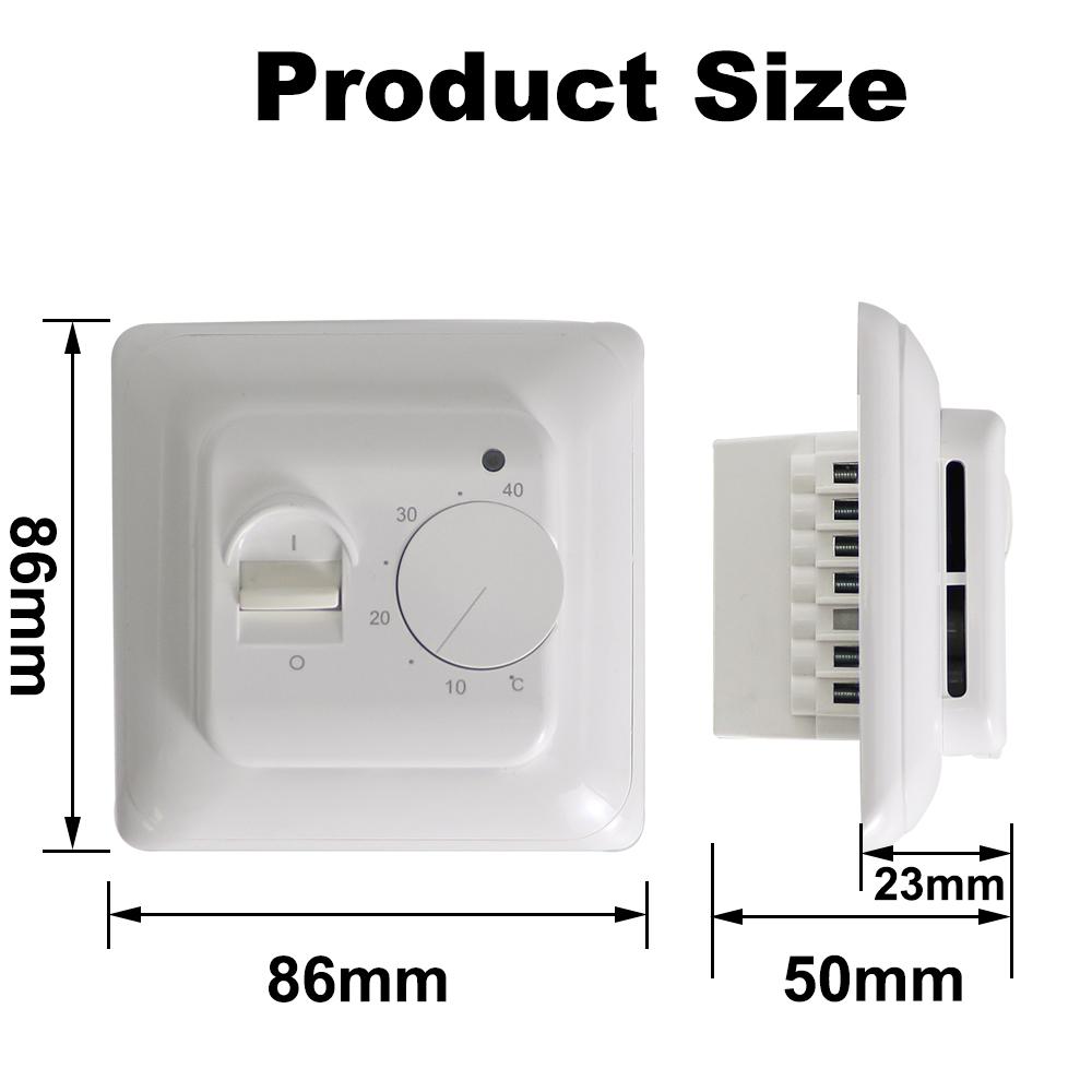 50m 6K Heating Cable And Thermostat Combined Wire 66Ohm/m Far Infrared Heating Wire with Manual Thermostat Kits