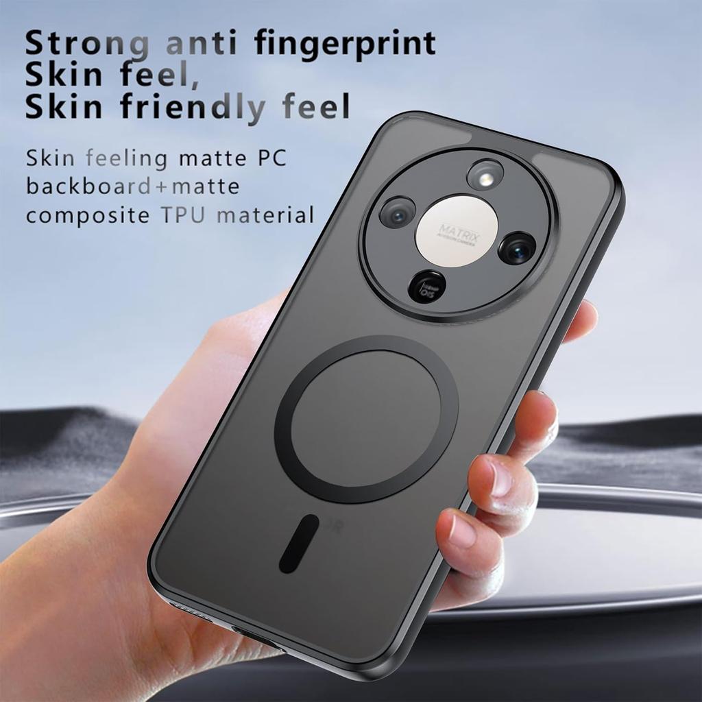 Чехол для Magsafe Магнитная беспроводная зарядка Матовый жесткий противоударный чехол для Honor Magic 8 Lite X9D