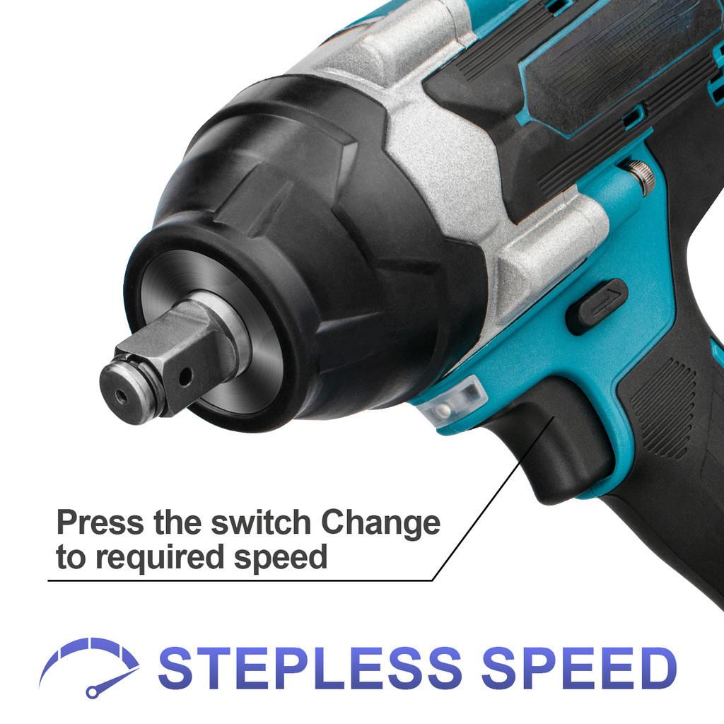 1/2 дюйма Отвертка Электроинструменты Бесщеточный Электрический Ударный Гайковерт Перезаряжаемый Аккумуляторный Гайковерт