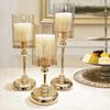 Dinner Decor Tealight Candle Base Glass Table Candle Stand Candle Holders European Candlestick