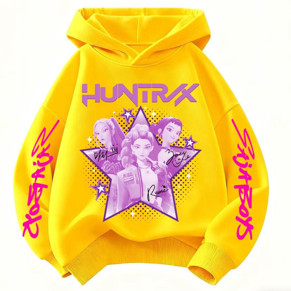 KPop Demon Hunter Huntrix Детская толстовка Осень Мальчики Девочки Мода Уличный Пуловер Детская одежда