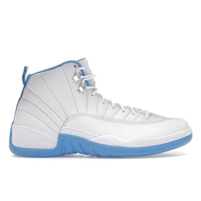 Air 12 Retro Melo 2025 Мужские кроссовки Белый Университетско-Синий Металлик-Серебристый CT8013-112