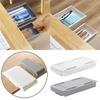 Self Stick Table Storage Drawer Organizer Box Plastic Pencil Tray Desk Hidden Storage Rack  Home