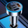 250W Car Charger 5 In 1 Fast Charging Adapter 3USB +2PD QC3.0  Car Phone Charger with Voltage Monitor for Smartphones