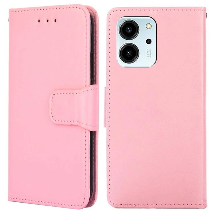 For Honor 80 SE 5G Textured PU Leather Phone Cover Anti-scratch Stand Wallet Shockproof Folio Flip Cell Phone Case