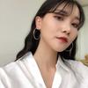 Круглые серьги - Новый стиль Женские круглые серьги-кольца - Серебряный штифт Большие круглые серьги в качестве украшения