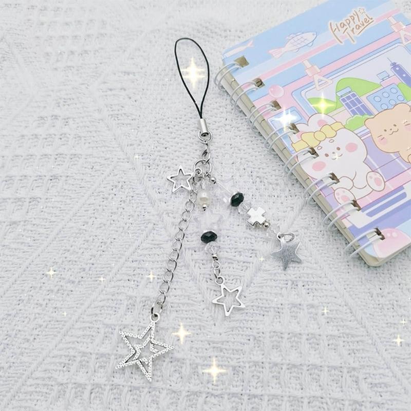 High-Quality Star Cross Mobile Phone Charm Strap Phone Chain Keychain Lanyard Perfect Gift for Friends and Family