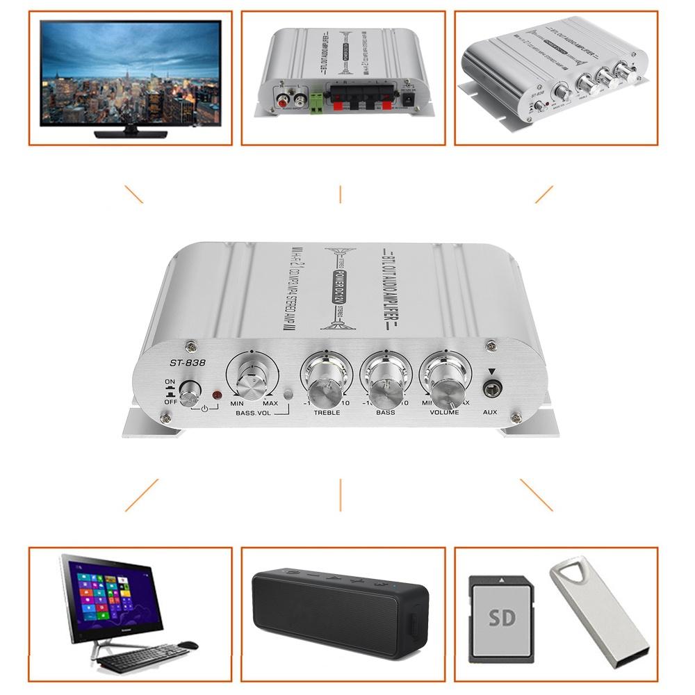 40 Вт DC 12 В Hi-Fi усилитель 2,1 канала Super Bass Большой фильтр для CD DVD динамиков MP3