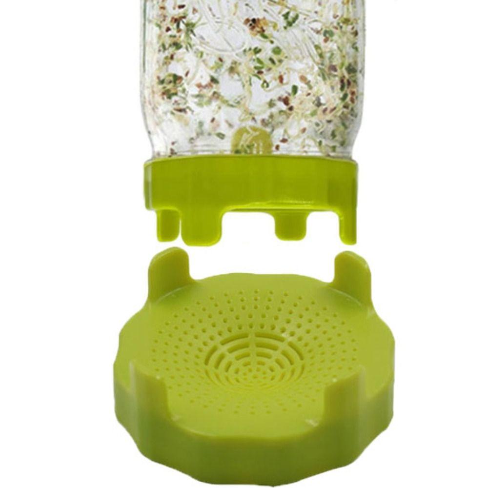 2pcs ABS Mason Jar Sprouting Lid 86mm Filter Cover Vegetable Seed Growing Lid Wide Mouth Jar