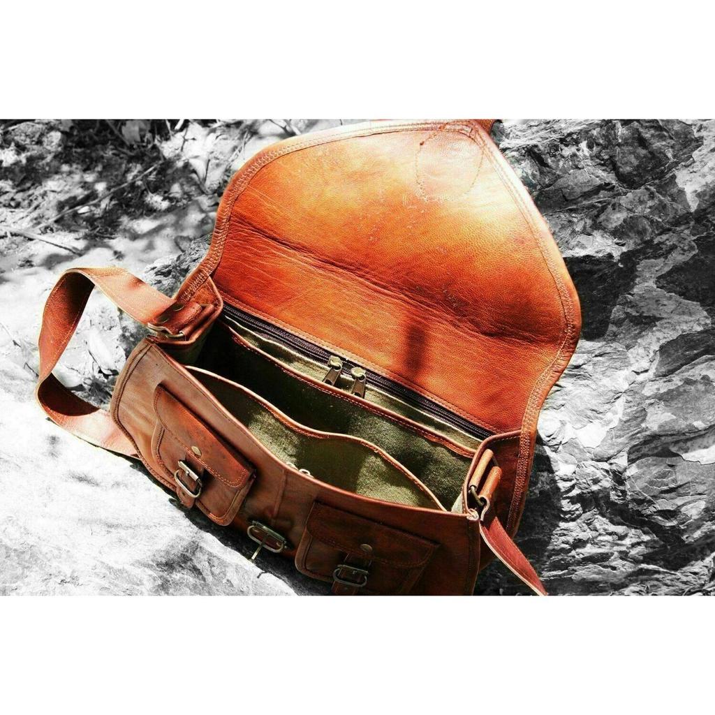 10-дюймовая сумка из козьей кожи, натуральная сумка через плечо, натуральная коричневая женская сумка, новинка