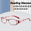 Elegant Print Reading Glasses Unisex Ultra Light HD Clear Lens Far Sight Eyeglasses Fasion Women Flowers Comfortable Eyeglasses