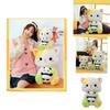 Adorable Meow Bear Plush Toy For Girls Soft Cuddly Doll Great Birthday Gift For Kids
