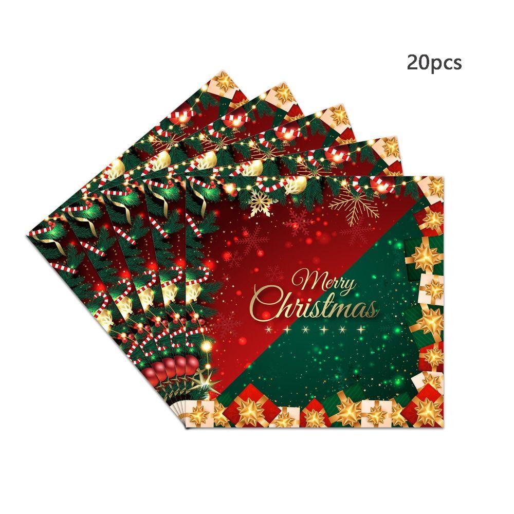 Бумажные принадлежности для рождественской вечеринки, 16 порций, тарелка, салфетки, скатерть, рождественская вечеринка