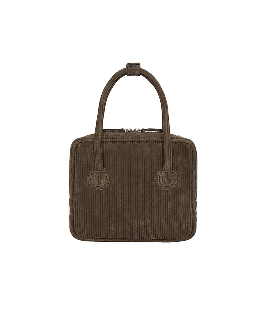 Margesherwood Piping Slim Tote_Cocoa Corduroy Suede