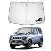 SAWAKAKI Sunshade for Suzuki Jimny and for Windshields with Sun Heat UV and Heat Compact Storage JB23W, JB33W, JB43W, Custom-Designed Logo,