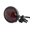 Moto LED Feu Stop - Homologuée - Noir Brillant Avec Lentille Rouge Pour Café Racer, Scrambler, Custom Projet