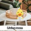 Positive Crochet Yellow Duck Doll with Encouraging Card Emotional Support Handmade Knitting Animal Decoration Ornament