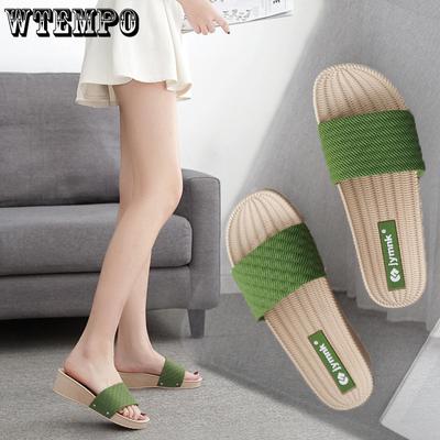 Летние сандалии с нескользящей и износостойкой толстой подошвой. Универсальная мягкая подошва среднего каблука, которую можно носить на улице. Женские тапочки.