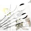 16/24/30Pcs Gold Imitation Wooden Handle Dinnerware Cutlery Set Stainless Steel Tableware Knife Fork Spoons Silverware Western Flatware